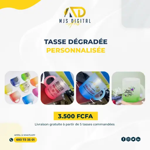 Tasse dégradée personnalisée