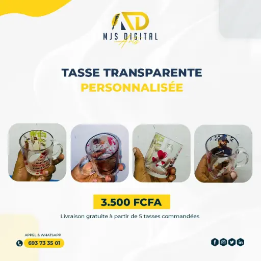 Tasse Transparente personnalisée