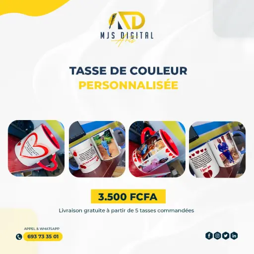 Tasse de couleur personnalisée
